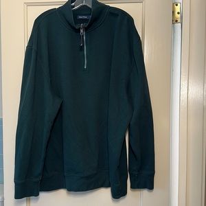 Men’s 3XL Green 1/4 zip Nautica sweatshirt